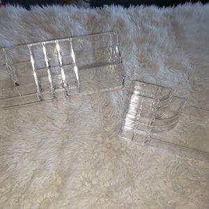 2 sets of acrylic makeup organizer